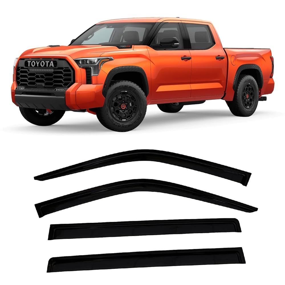2022-2025 Tape-On Rain Guards for Toyota Tundra CrewMax Side